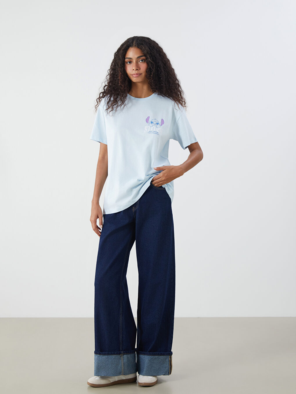 XSIDE Crew Neck Stitch Printed Women's T-Shirt -S5R619Z8-CU5