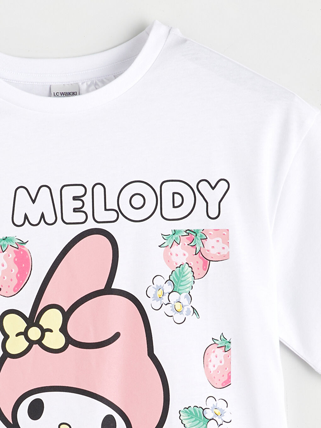 Футболка с круглым вырезом и принтом My Melody для девочек-3