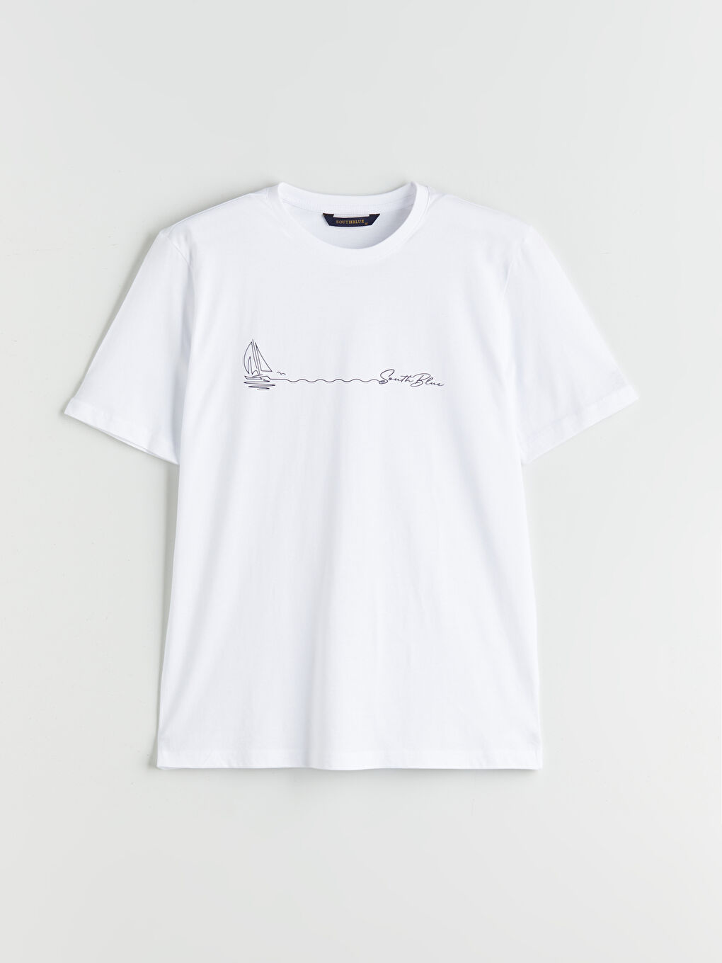 SOUTHBLUE Crew Neck Printed Jersey Men's T-Shirt -S5R651Z8-Q6K