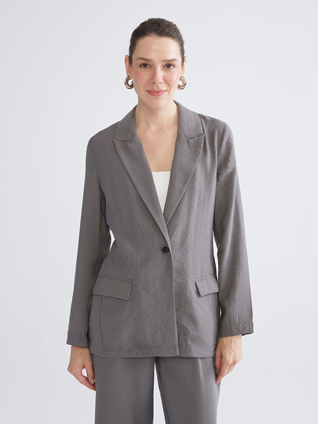 Modal Blend Women's Blazer Jacket-1