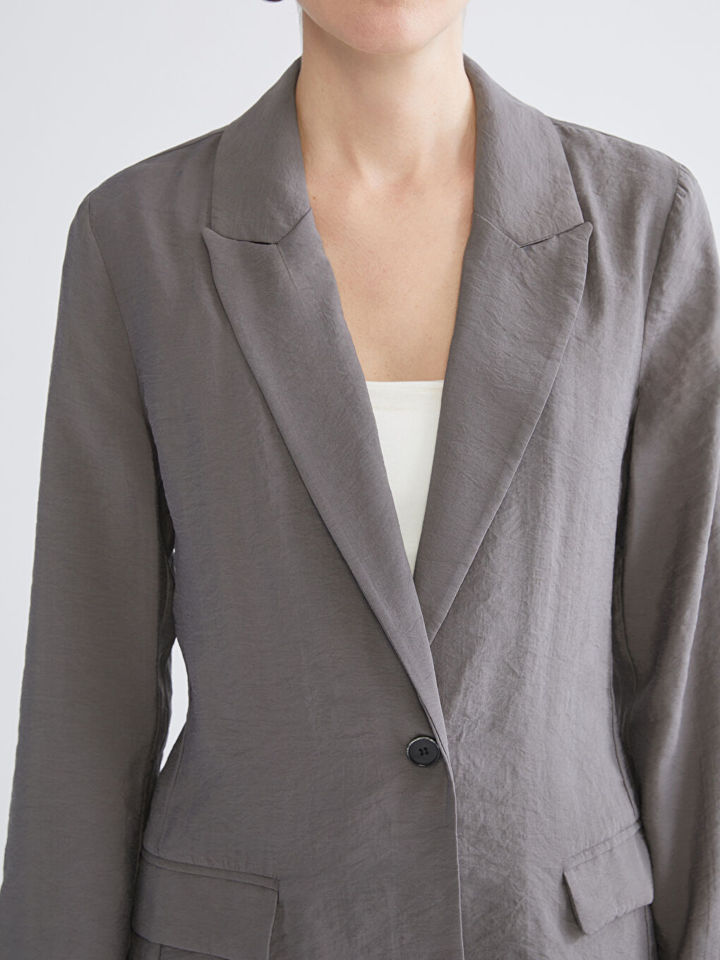Modal Blend Women's Blazer Jacket-4