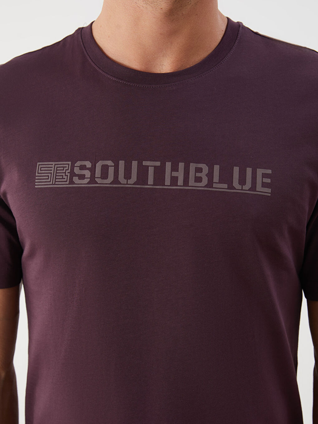 SOUTHBLUE Crew Neck Printed Jersey Men's T-Shirt -S5R653Z8-YHP