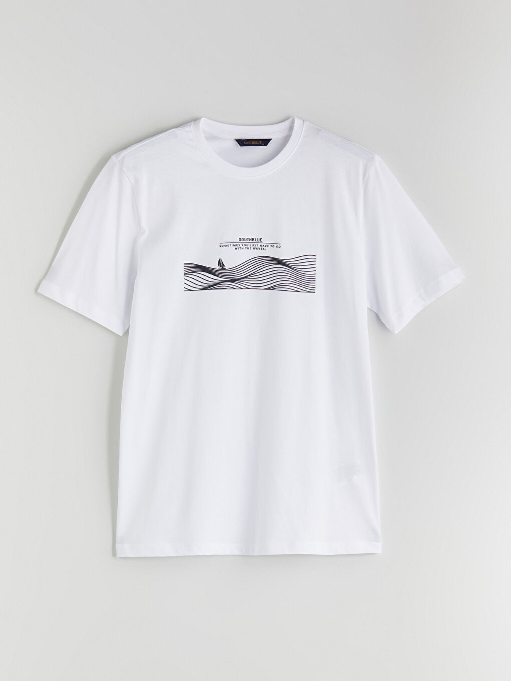 SOUTHBLUE Crew Neck Printed Jersey Men's T-Shirt -S5R654Z8-Q6K