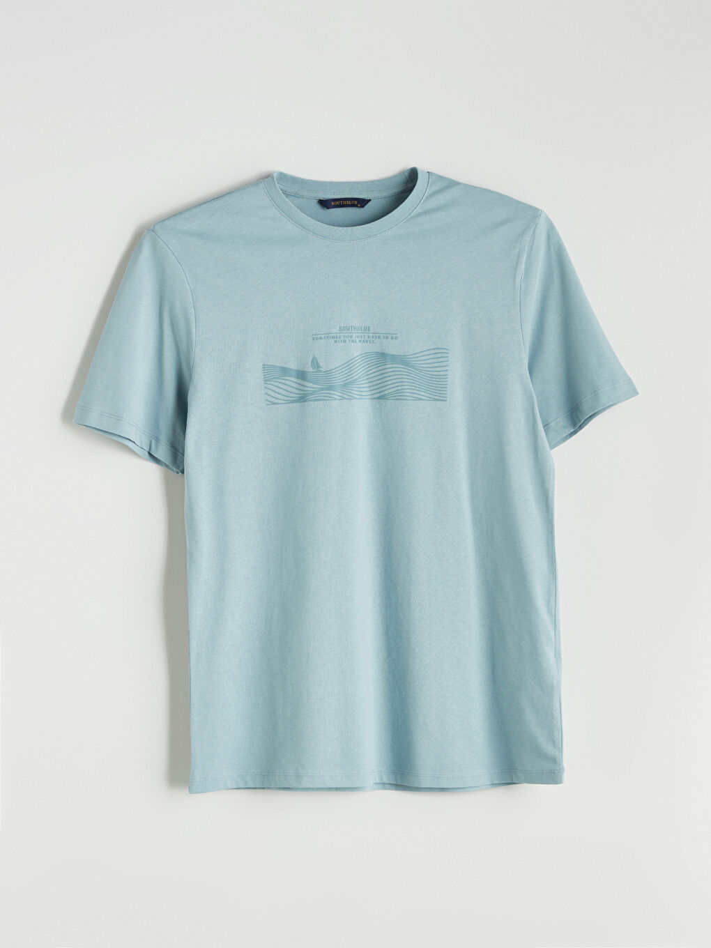 SOUTHBLUE Crew Neck Printed Jersey Men's T-Shirt -S5R654Z8-YZX
