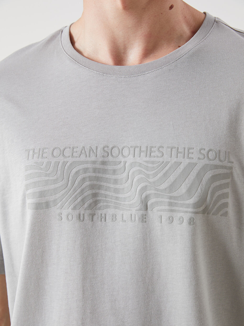 SOUTHBLUE Crew Neck Printed Jersey Men's T-Shirt -S5R656Z8-YMC