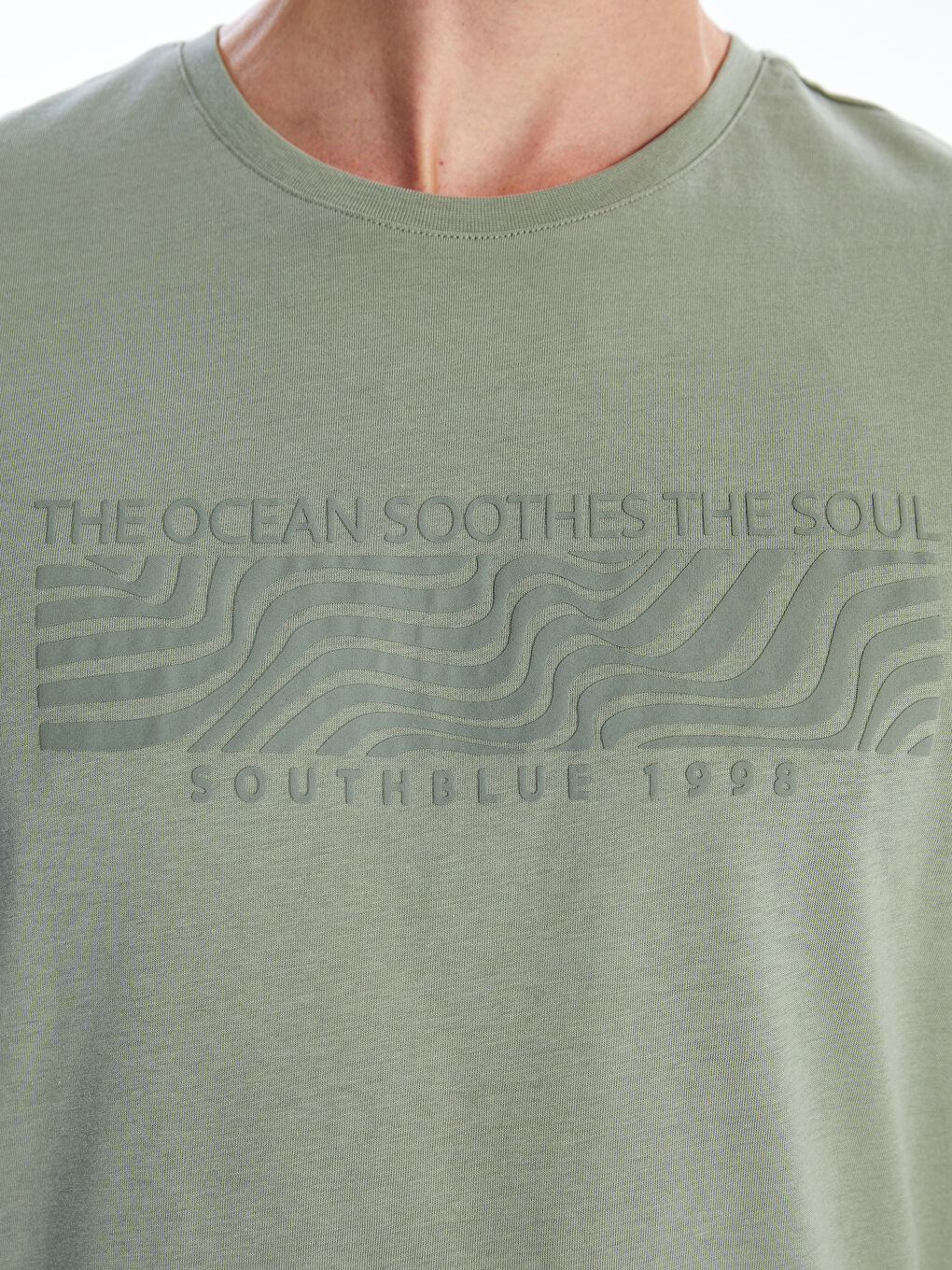 SOUTHBLUE Crew Neck Printed Jersey Men's T-Shirt -S5R656Z8-YVQ