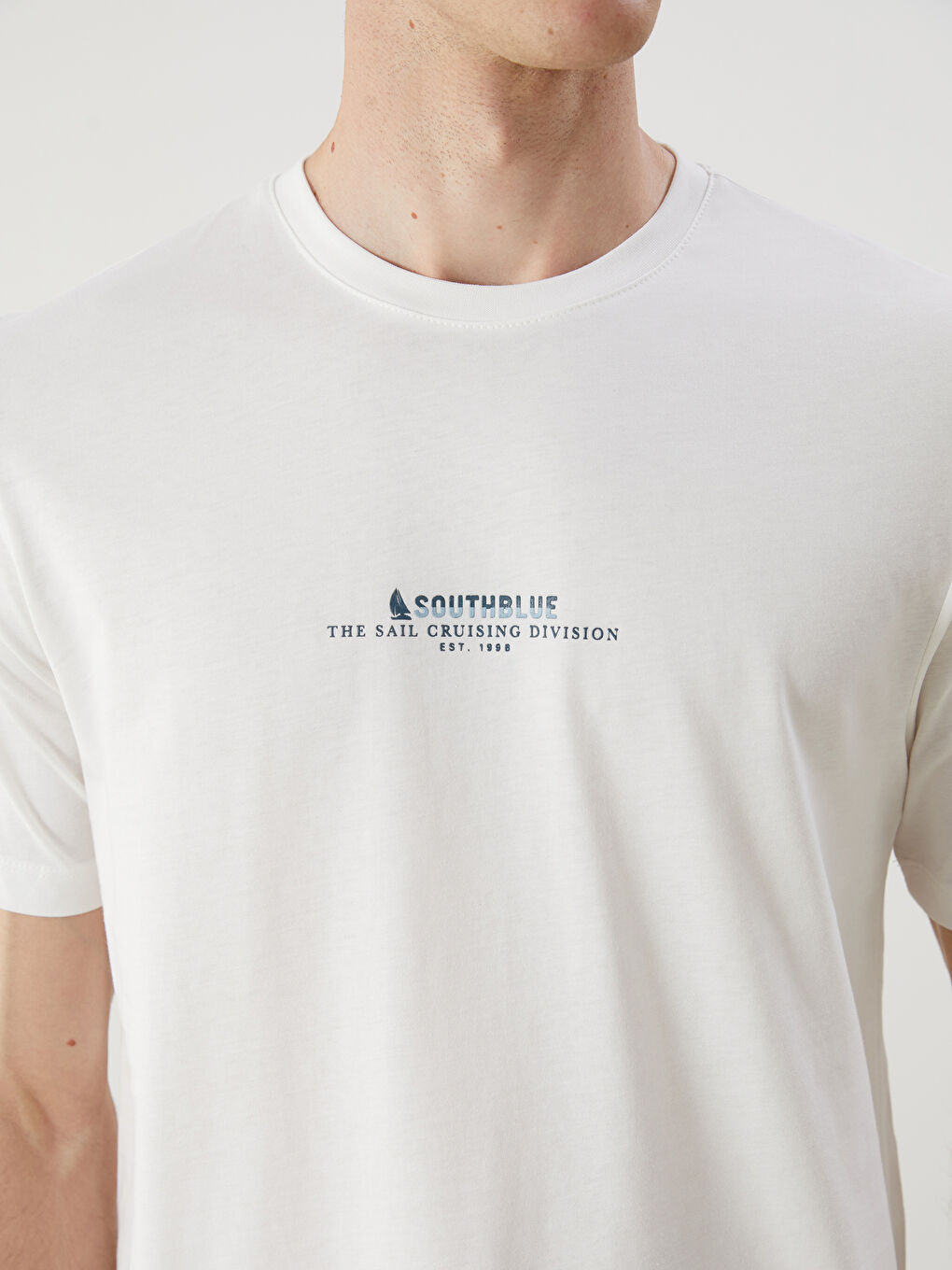 SOUTHBLUE Crew Neck Printed Jersey Men's T-Shirt -S5R658Z8-R9J