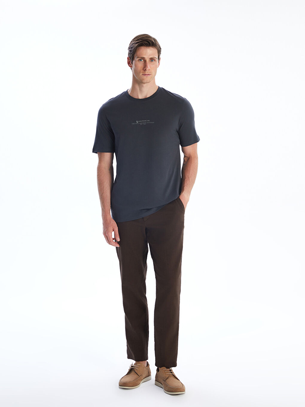 SOUTHBLUE Crew Neck Printed Jersey Men's T-Shirt -S5R658Z8-YKZ