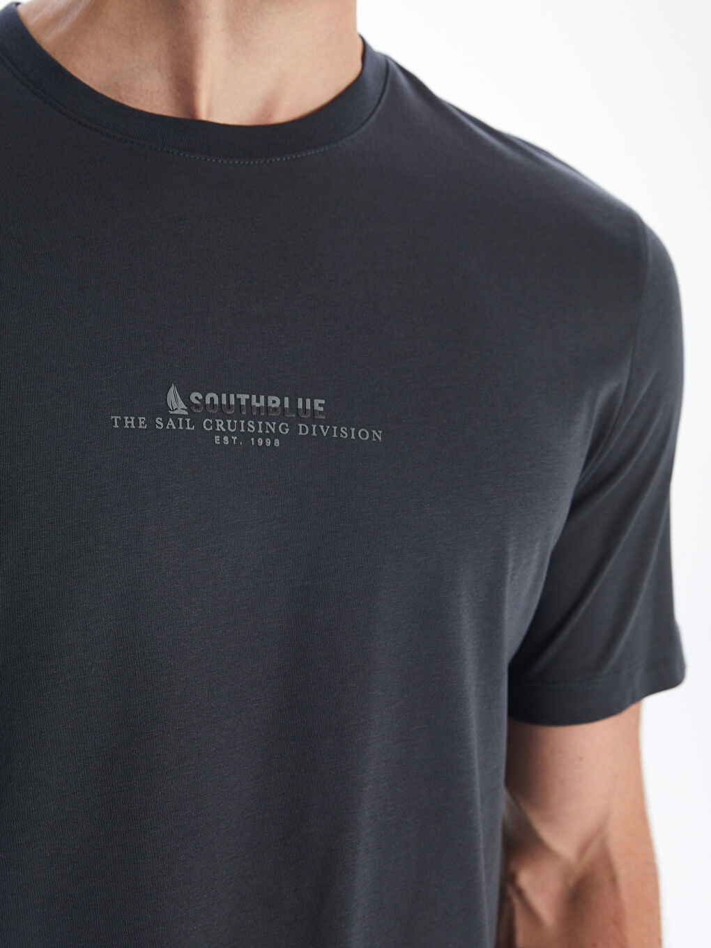 SOUTHBLUE Crew Neck Printed Jersey Men's T-Shirt -S5R658Z8-YKZ