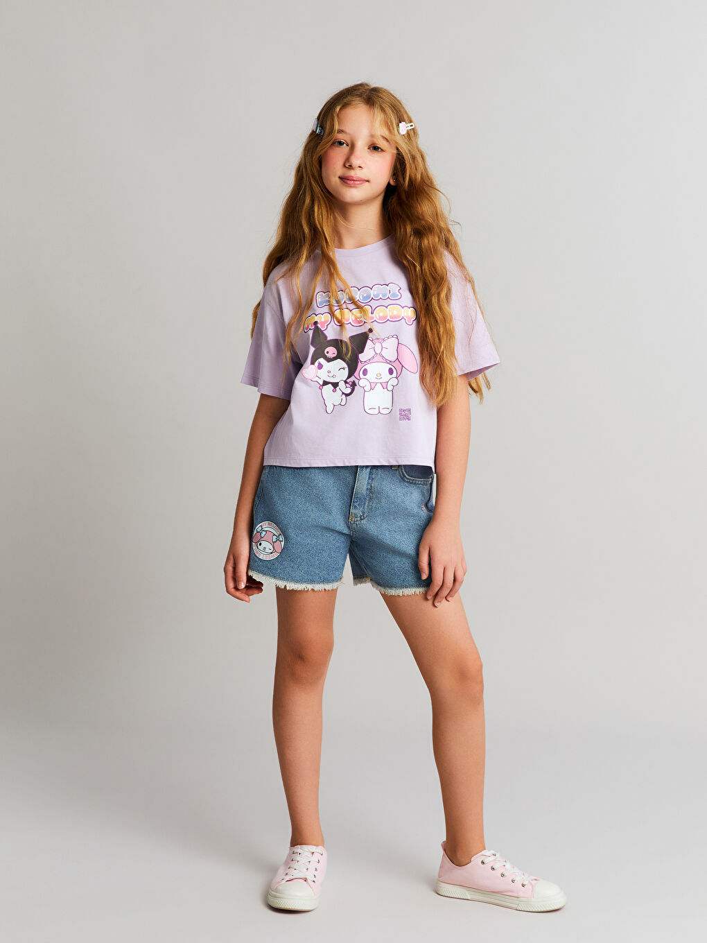 My Melody Printed Girls' Denim Shorts