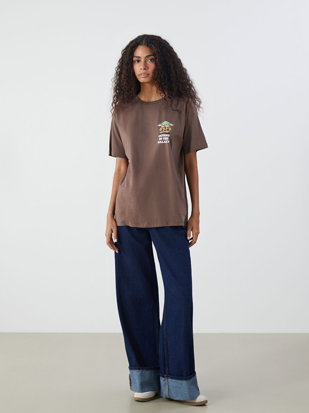 Crew Neck The Mandalorian Printed Women's T-Shirt-1