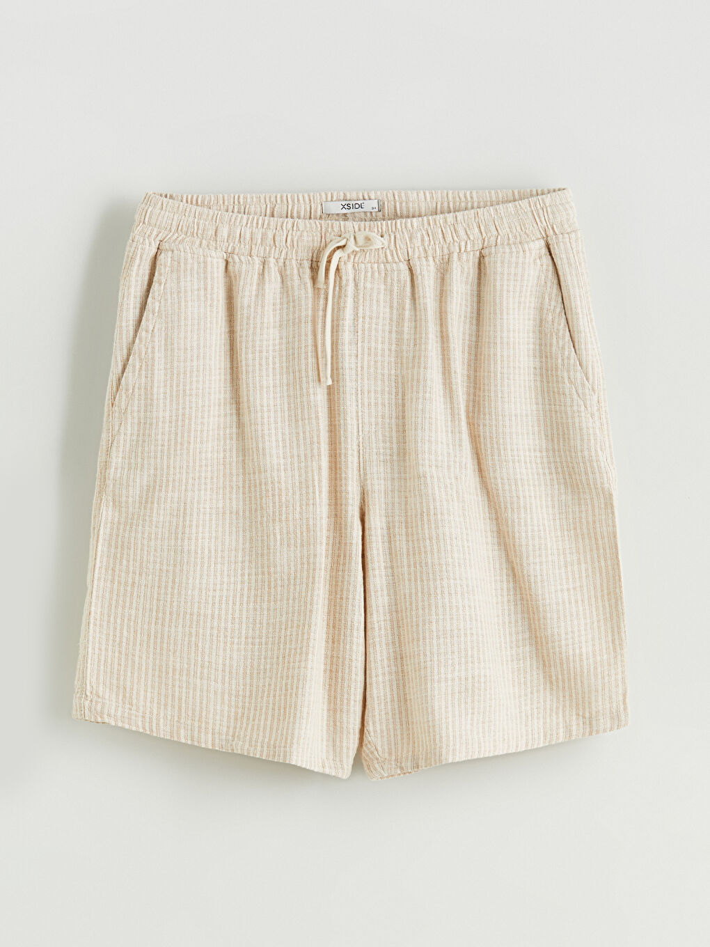 XSIDE Relaxed Fit Linen Look Men's Shorts -S5R708Z8-LE8