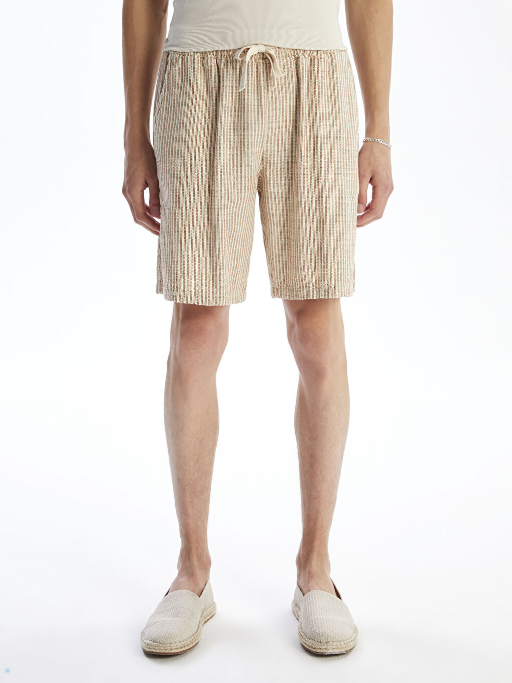 XSIDE Relaxed Fit Linen Look Men's Shorts -S5R708Z8-LF0