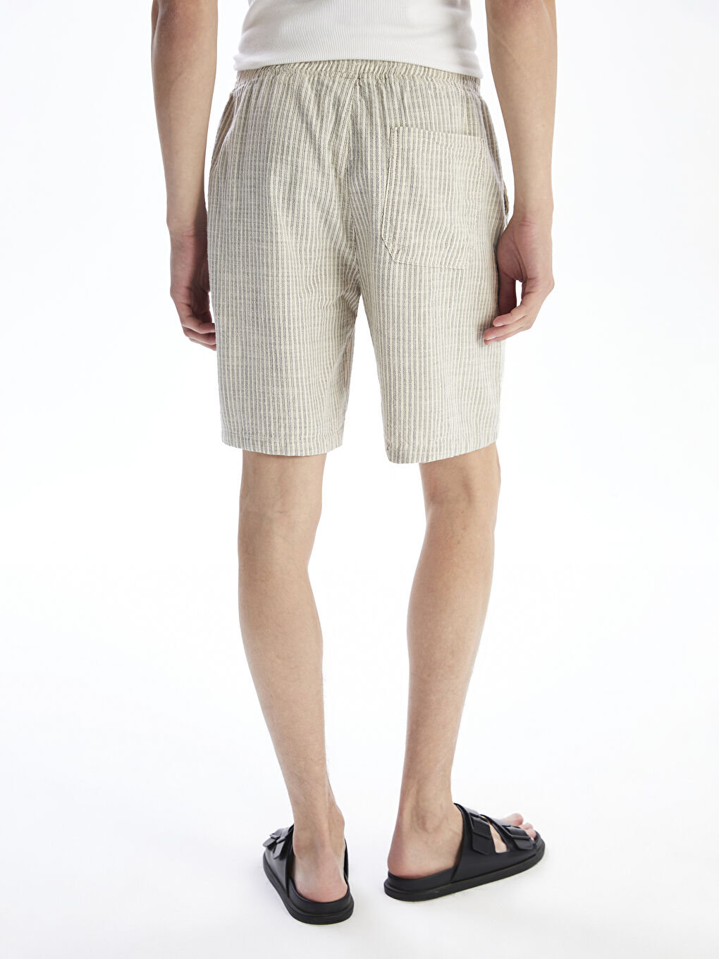 XSIDE Relaxed Fit Linen Look Men's Shorts -S5R708Z8-LFY