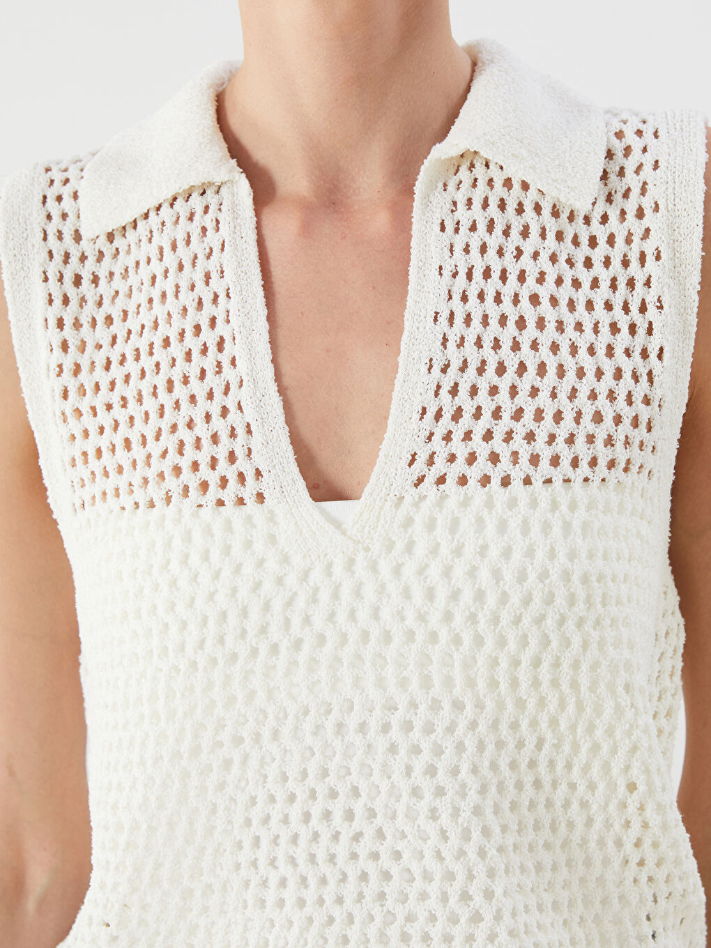 LCWAIKIKI Classic Woman ECRU Tank Top -S5R719Z8-R9J