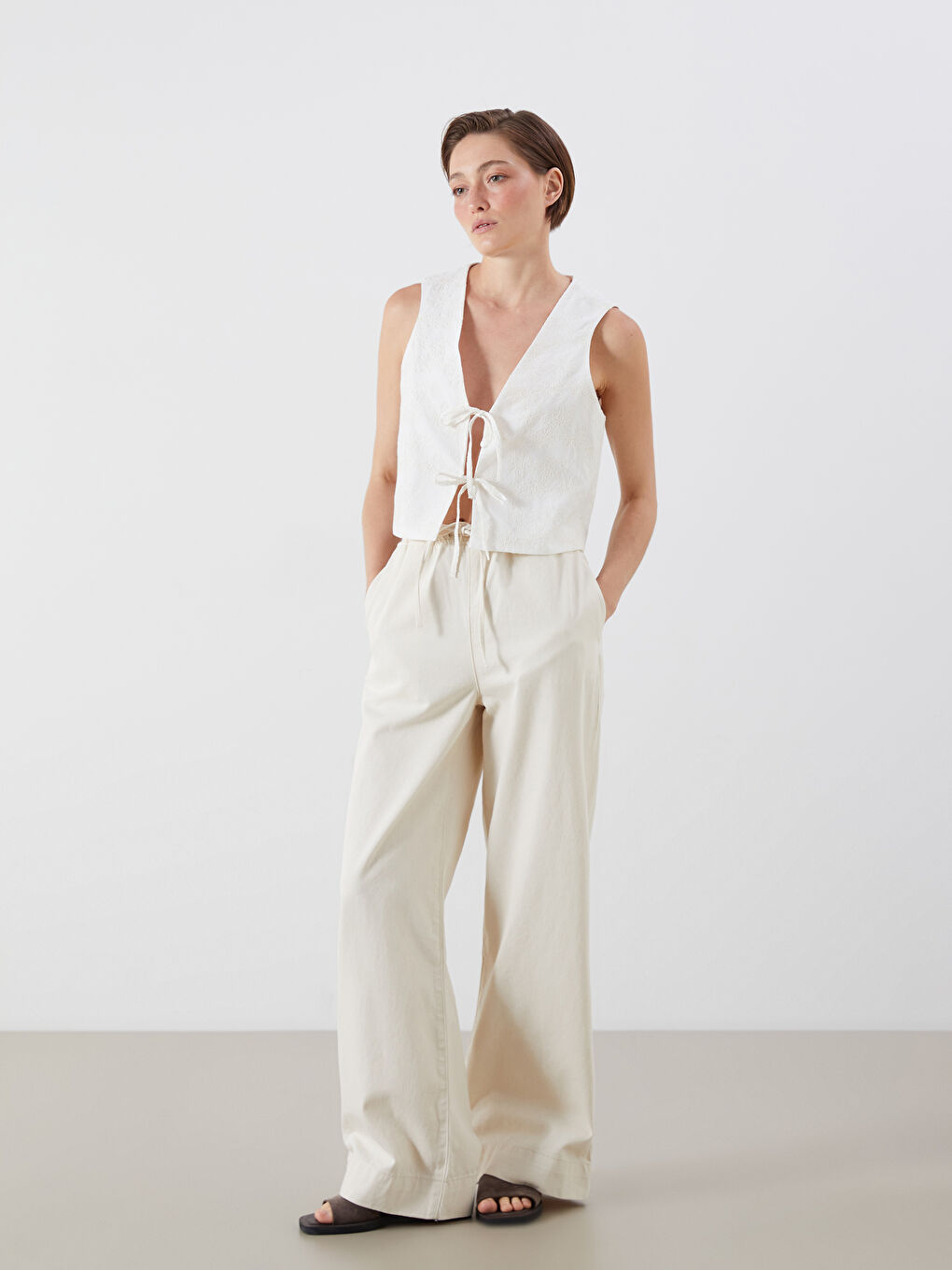 LCW Vision Woman ECRU Suit Waistcoat -S5R729Z8-R9J