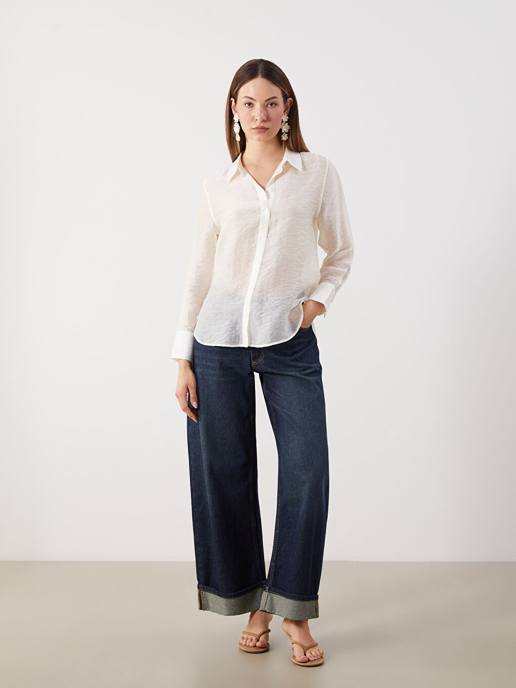 Oversize Women's Shirt -S5R735Z8-RQH