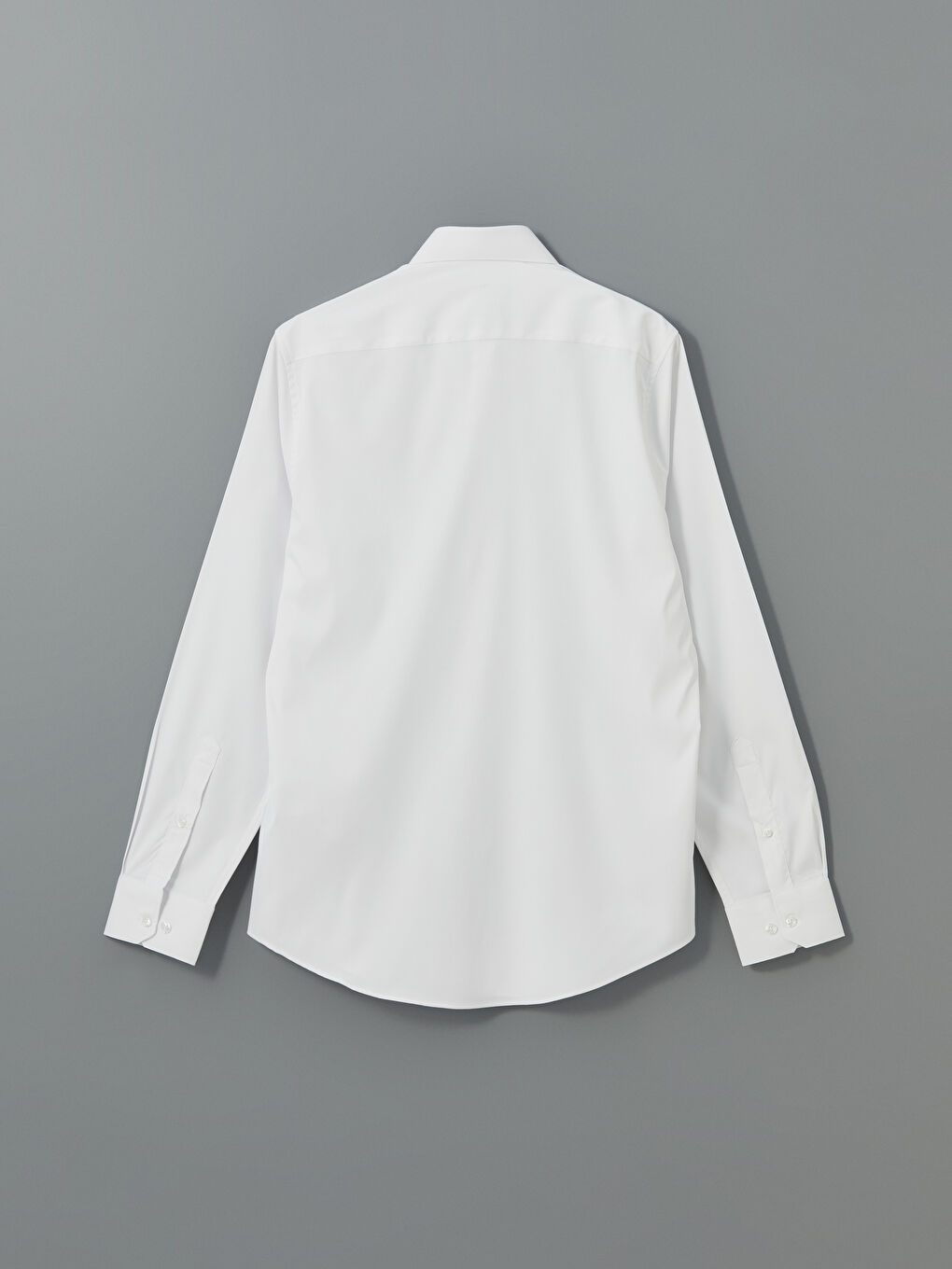 Beyaz Slim Fit Uzun Kollu Erkek Gömlek-11