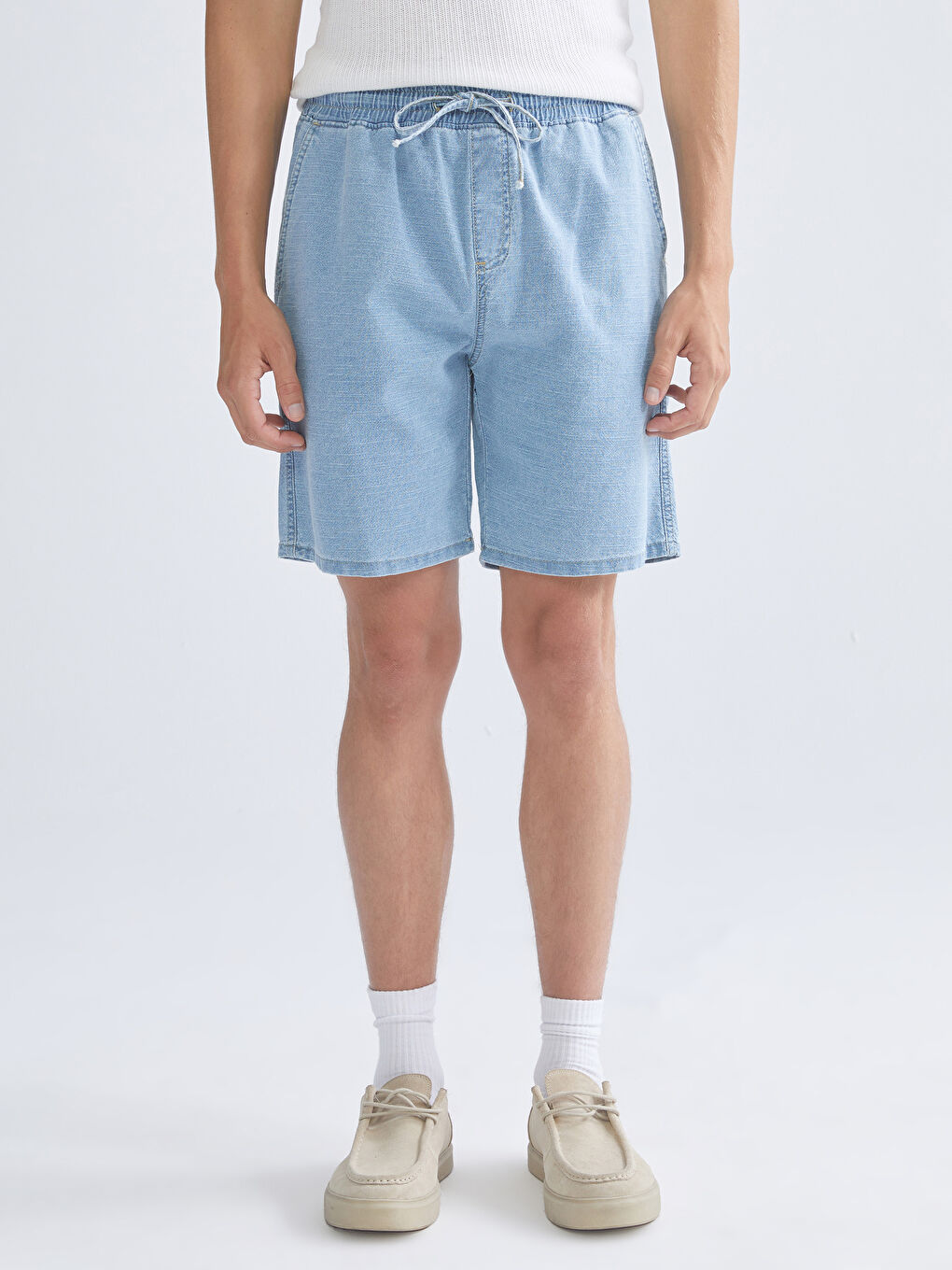 LCW Jeans شۆرتی جینزی فیتی ڕاحەتی بۆ پیاوان -S5R757Z8-311