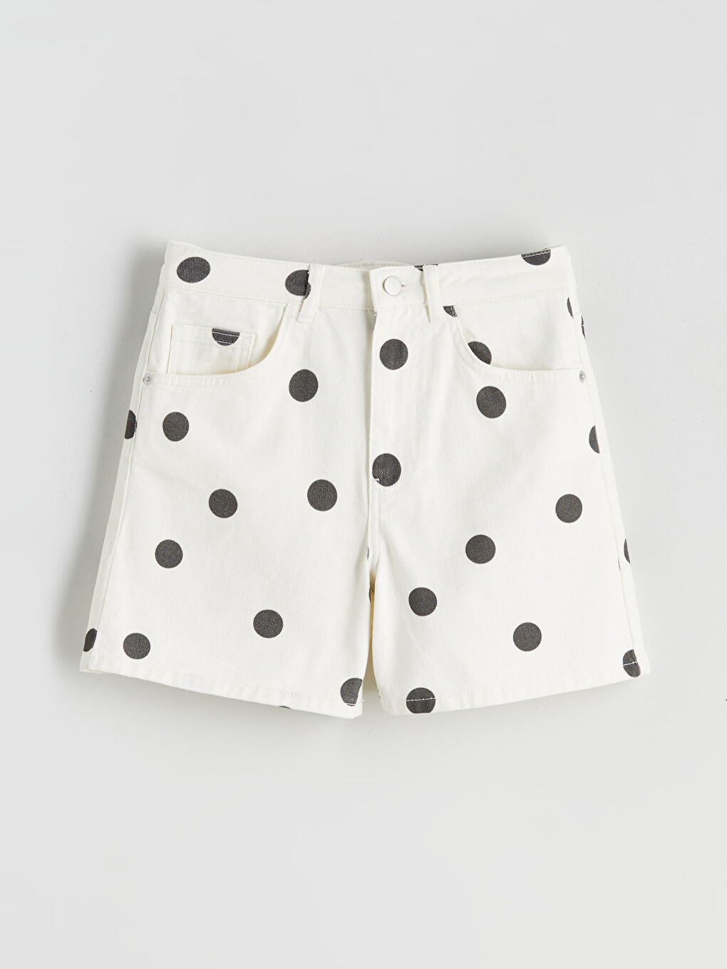 LCW Jeans Standard Fit Polka Dot Women's Denim Shorts -S5R764Z8-FDJ