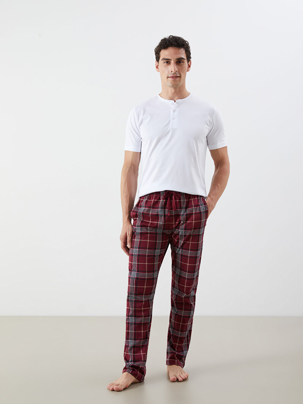 LC WAIKIKI Regular Fit Plaid Men's Pyjama Bottoms -S5R772Z8-LQV