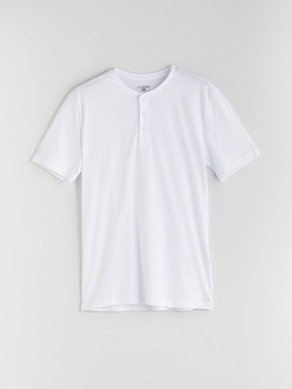 Ekru Hakim Yaka Kısa Kollu Erkek Pijama Üst