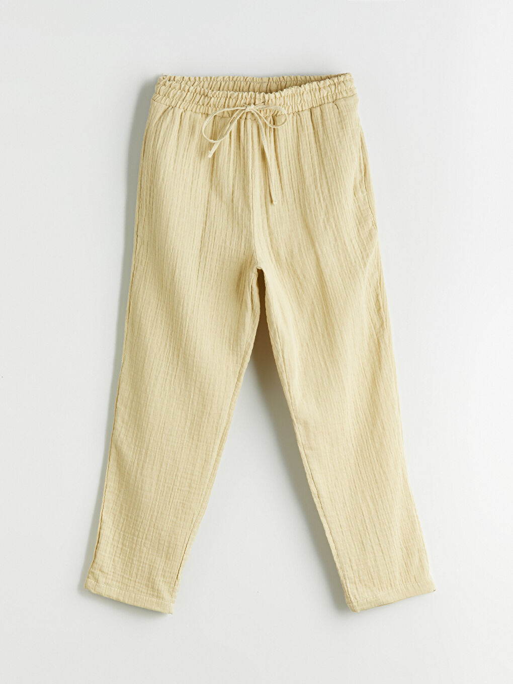 LCWAIKIKI Classic Elasticated Waist Textured Women's Trousers -S5R782Z8-FMD
