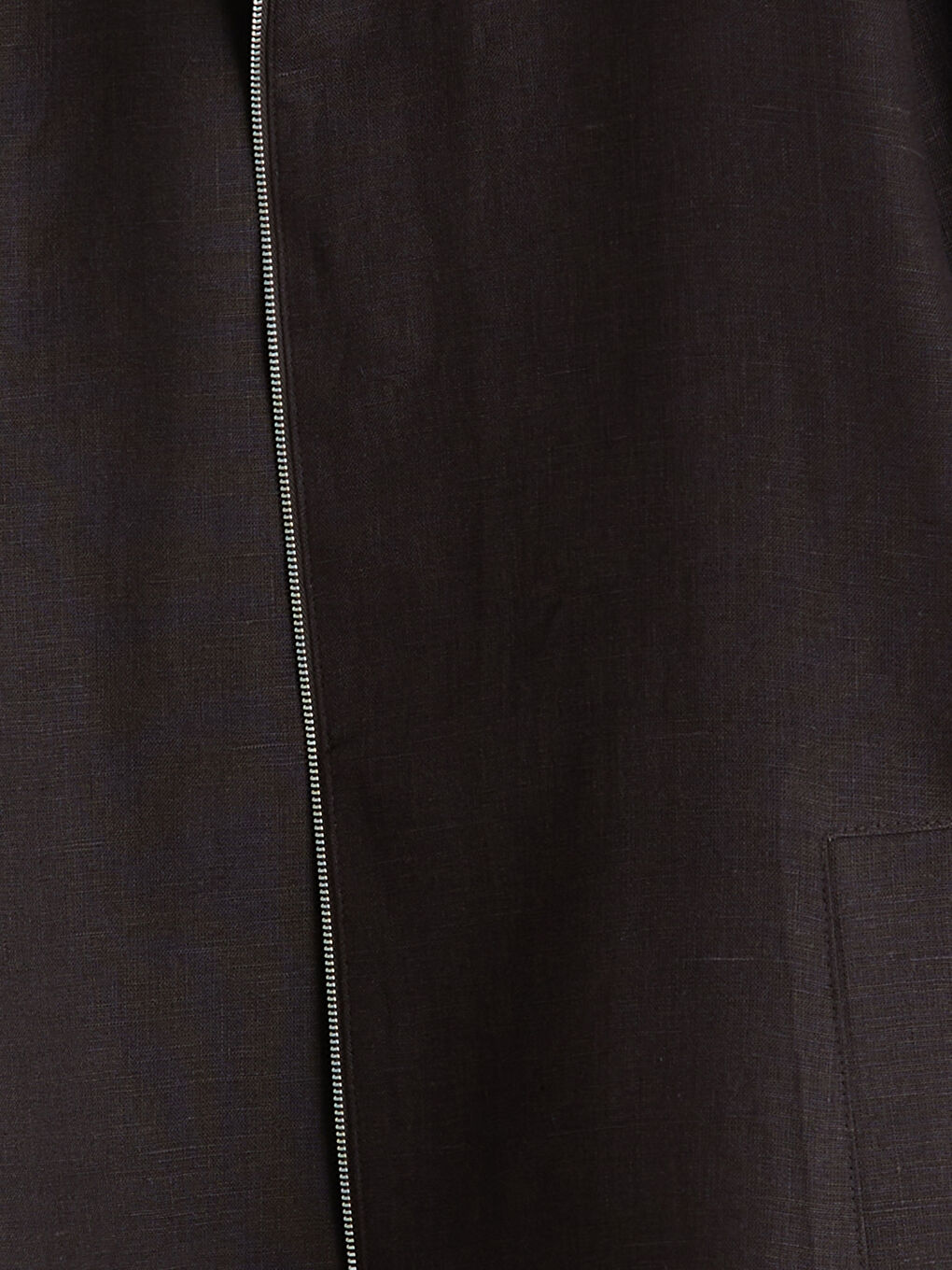 Kahverengi Rahat Kalıp Gömlek Yaka %100 Keten Erkek Mont-6