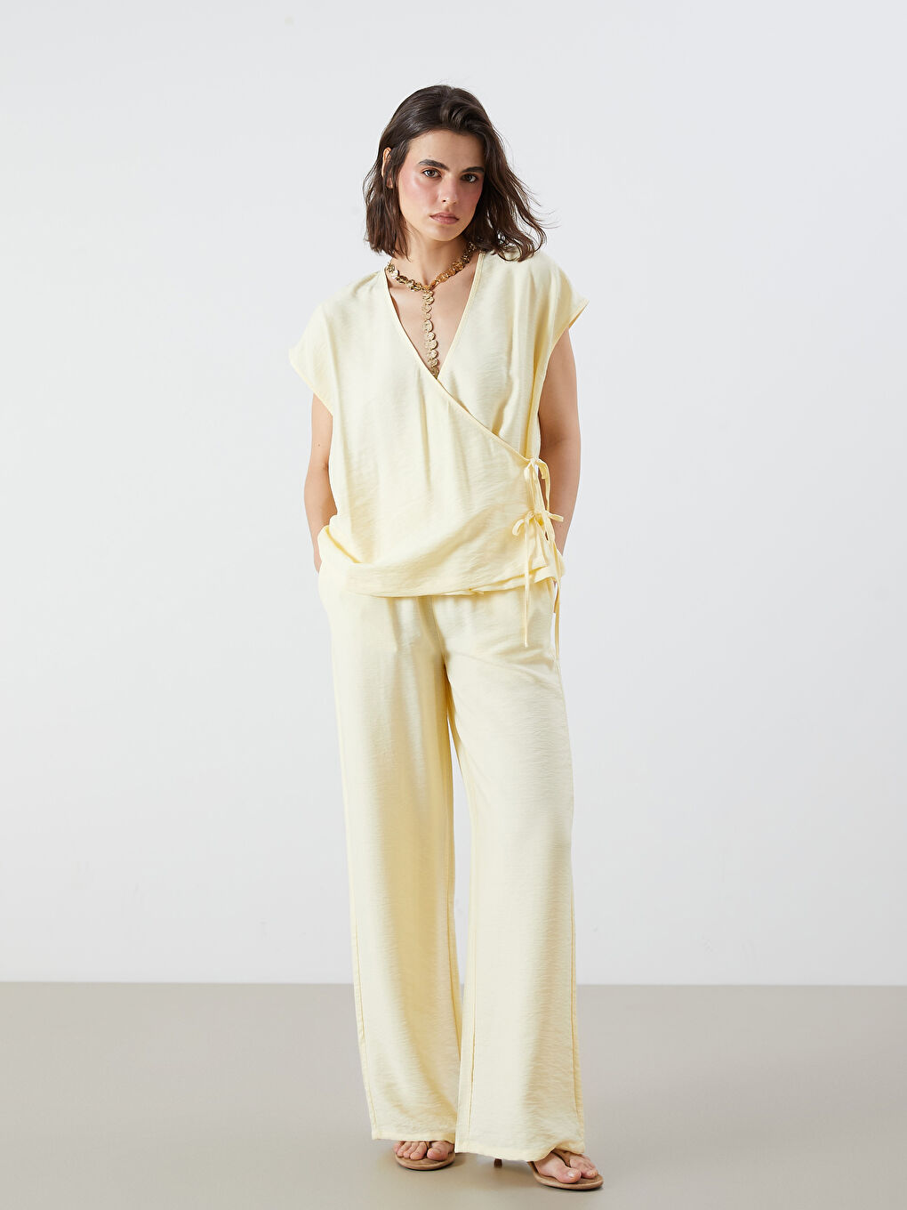 Elasticated Waist Women's Trousers-3