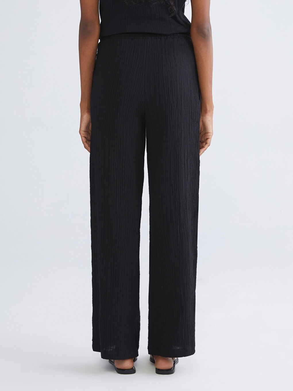 LCW Vision Elasticated Waist Textured Women's Trousers -S5R833Z8-CVL