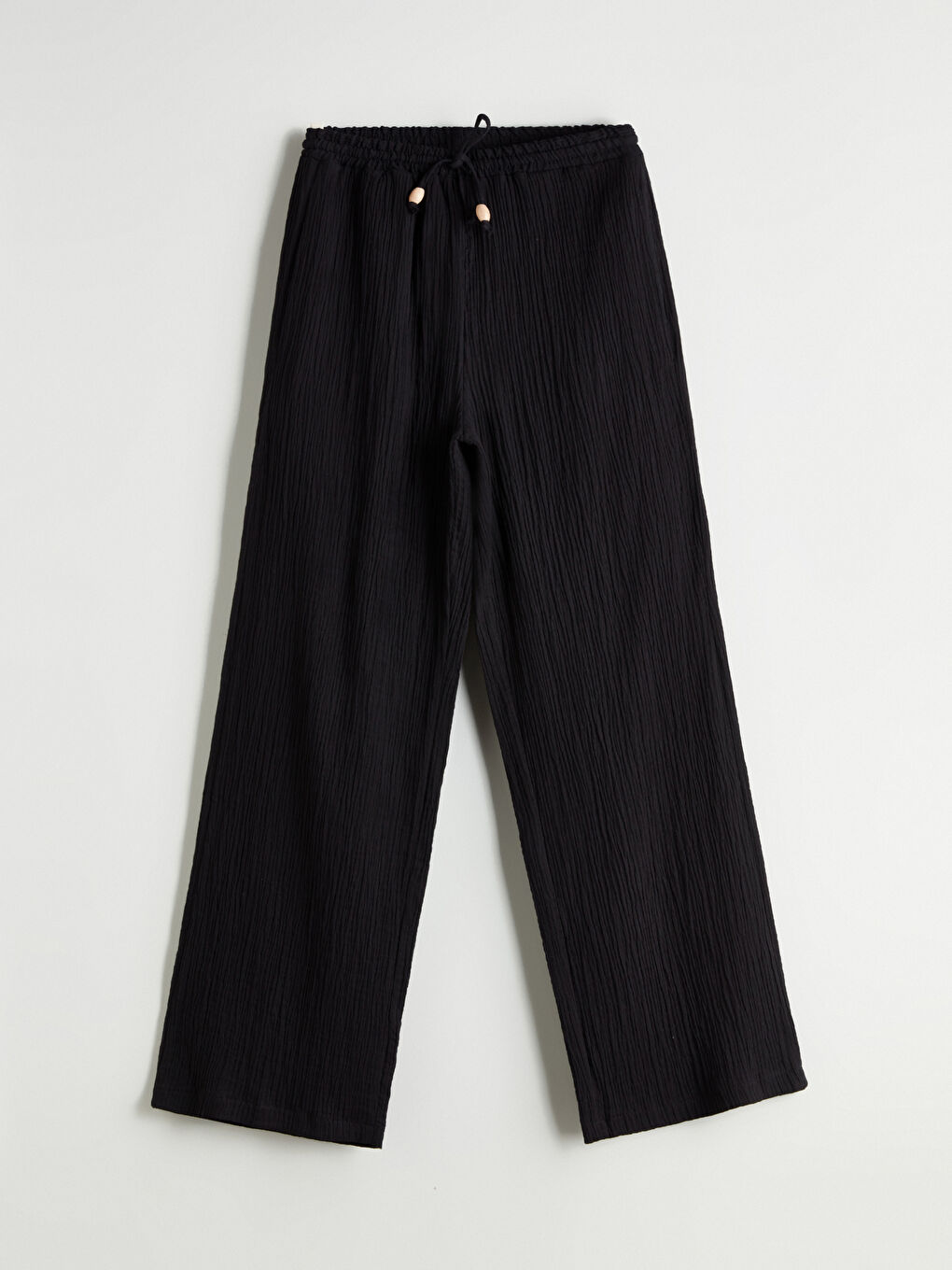 LCW Vision Elasticated Waist Textured Women's Trousers -S5R833Z8-CVL