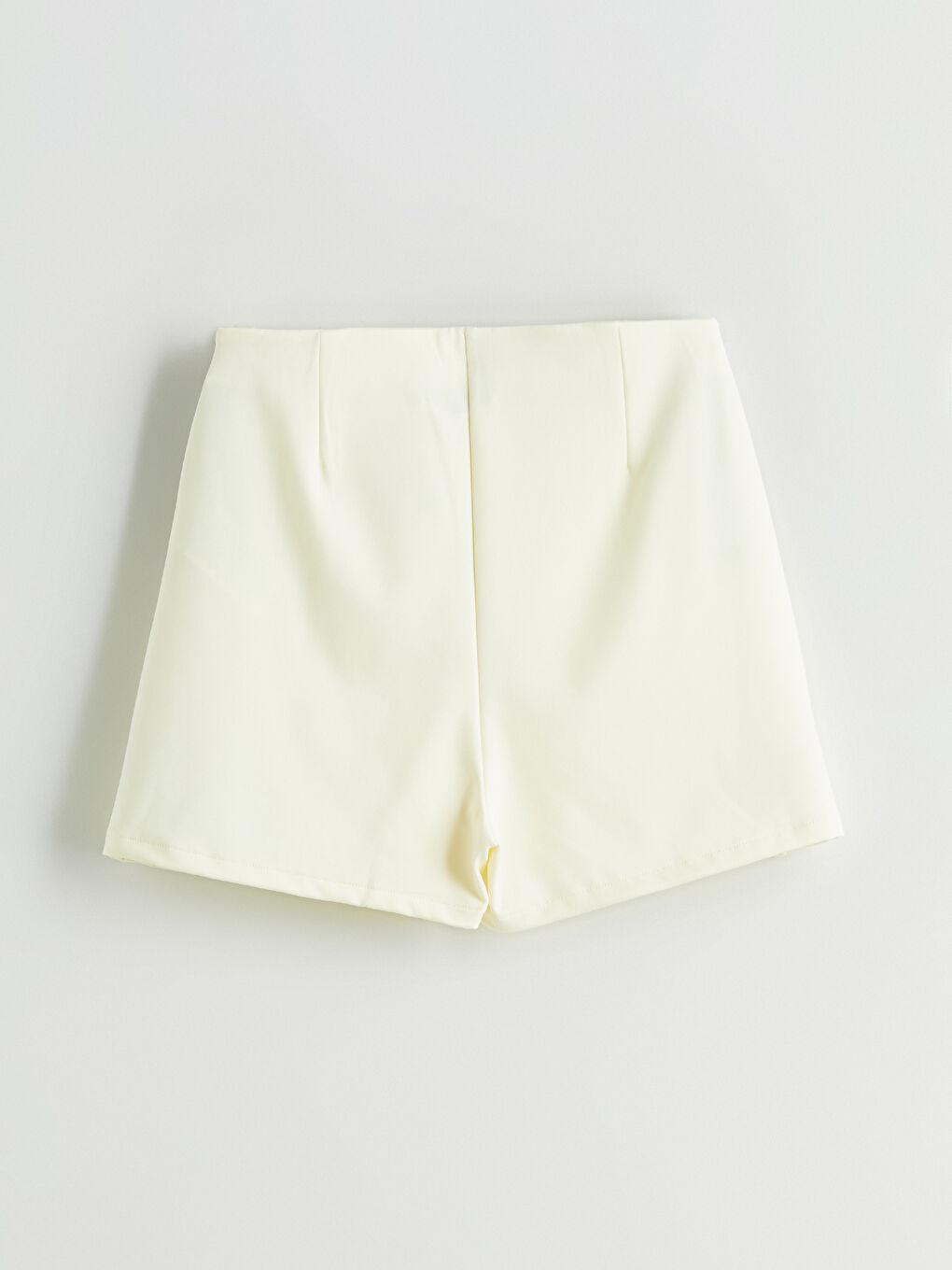 Sarı Standart Fit Mini Şort Etek-5