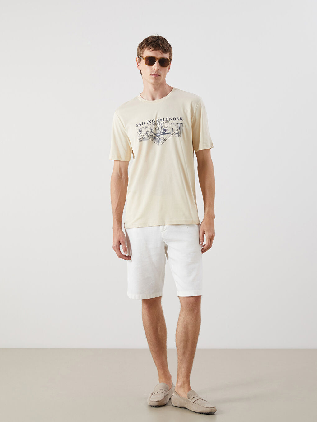 SOUTHBLUE Crew Neck Printed Jersey Men's T-Shirt -S5R858Z8-ZU9