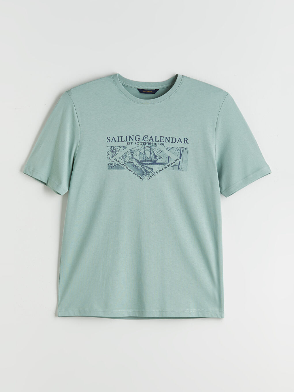 SOUTHBLUE Crew Neck Printed Jersey Men's T-Shirt -S5R858Z8-TW2