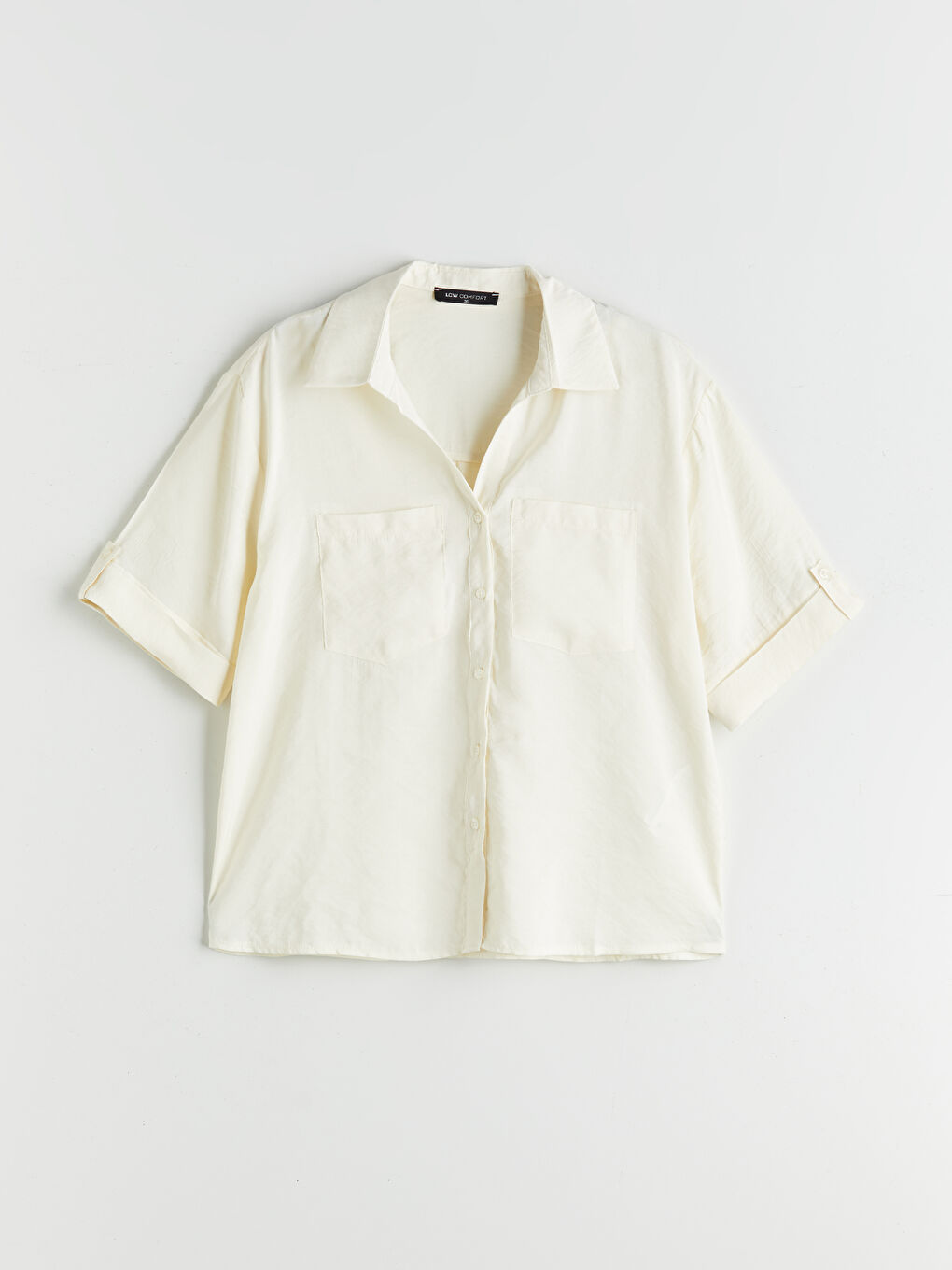 Sarı Modal Karışımlı Oversize Kadın Gömlek-4