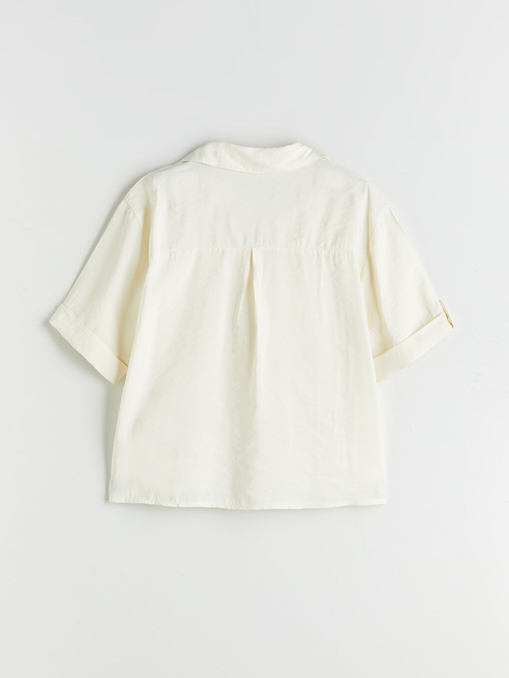 Sarı Modal Karışımlı Oversize Kadın Gömlek-5