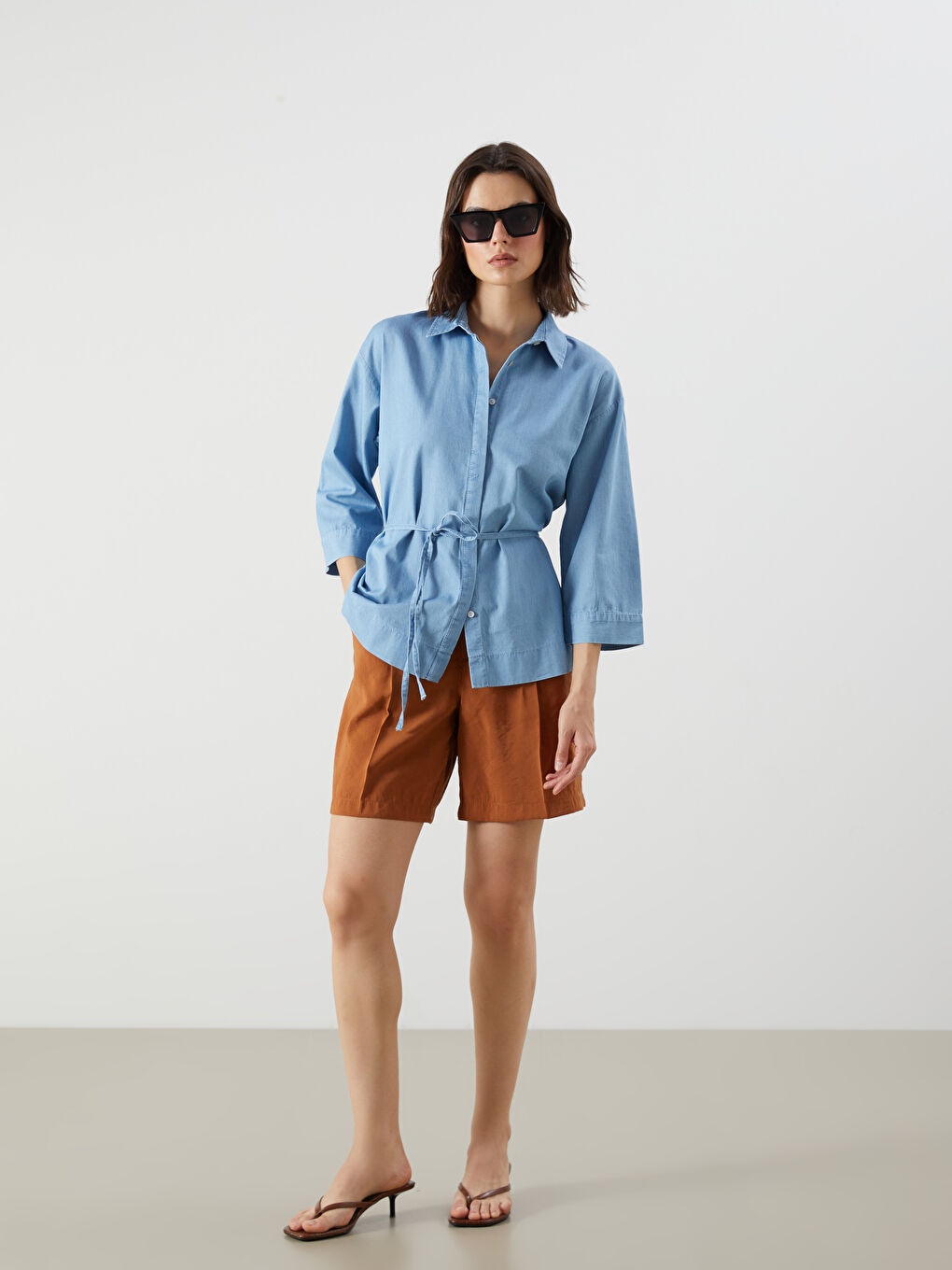 LCWAIKIKI Classic Woman INDIGO Denim Shirt -S5R883Z8-311