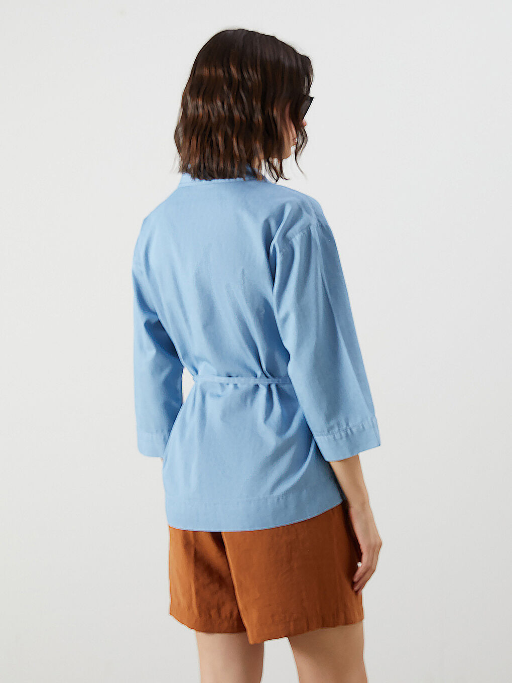 LCWAIKIKI Classic Woman INDIGO Denim Shirt -S5R883Z8-311