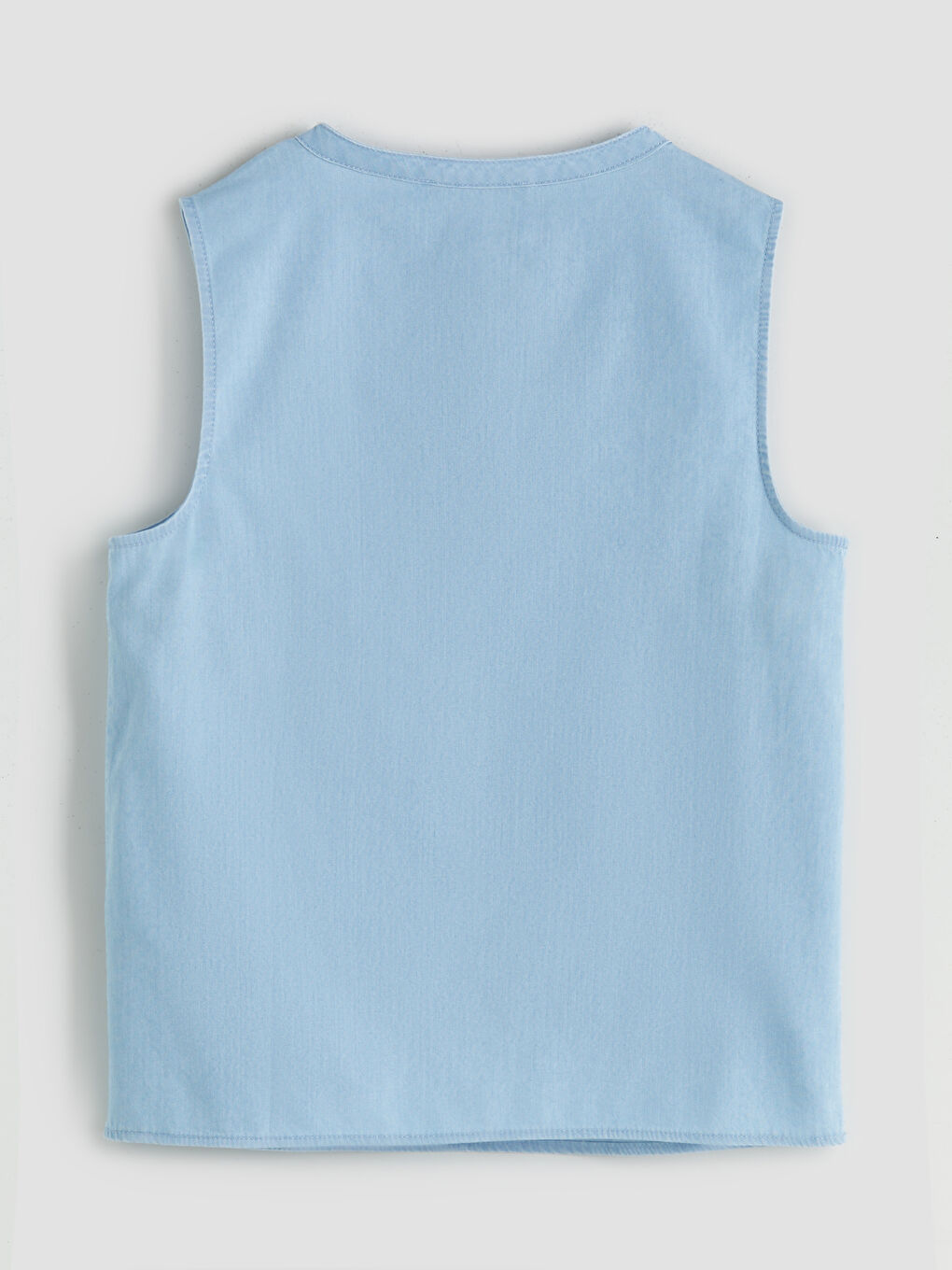 İndigo Kaçık Yaka Jean Bluz-5