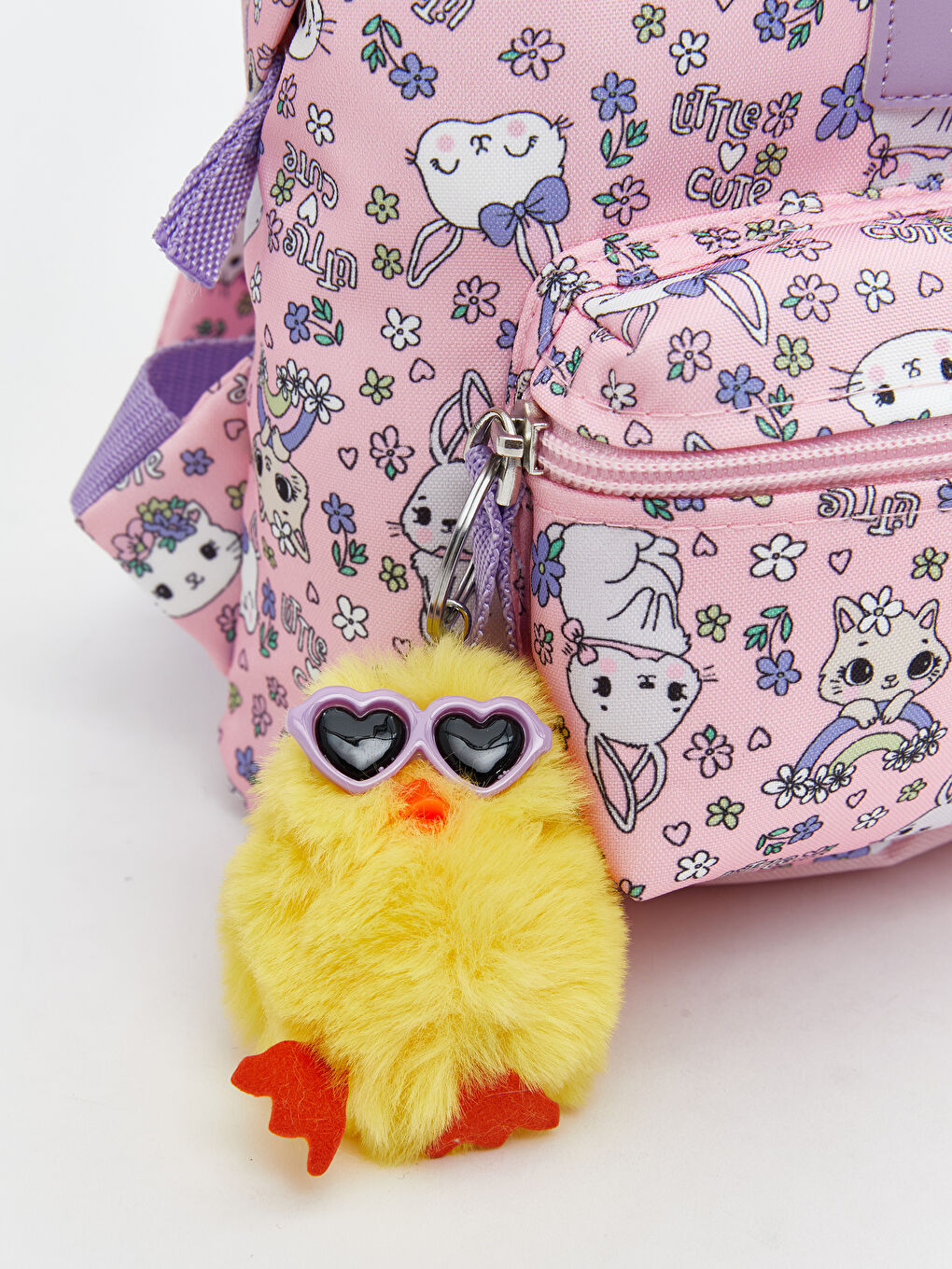 Ekru Desenli Kız Çocuk Sırt Çantası-2