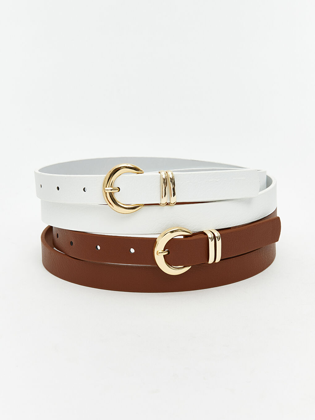 Faux Leather Women's Belt 2 Pack -S5R900Z8-FFB