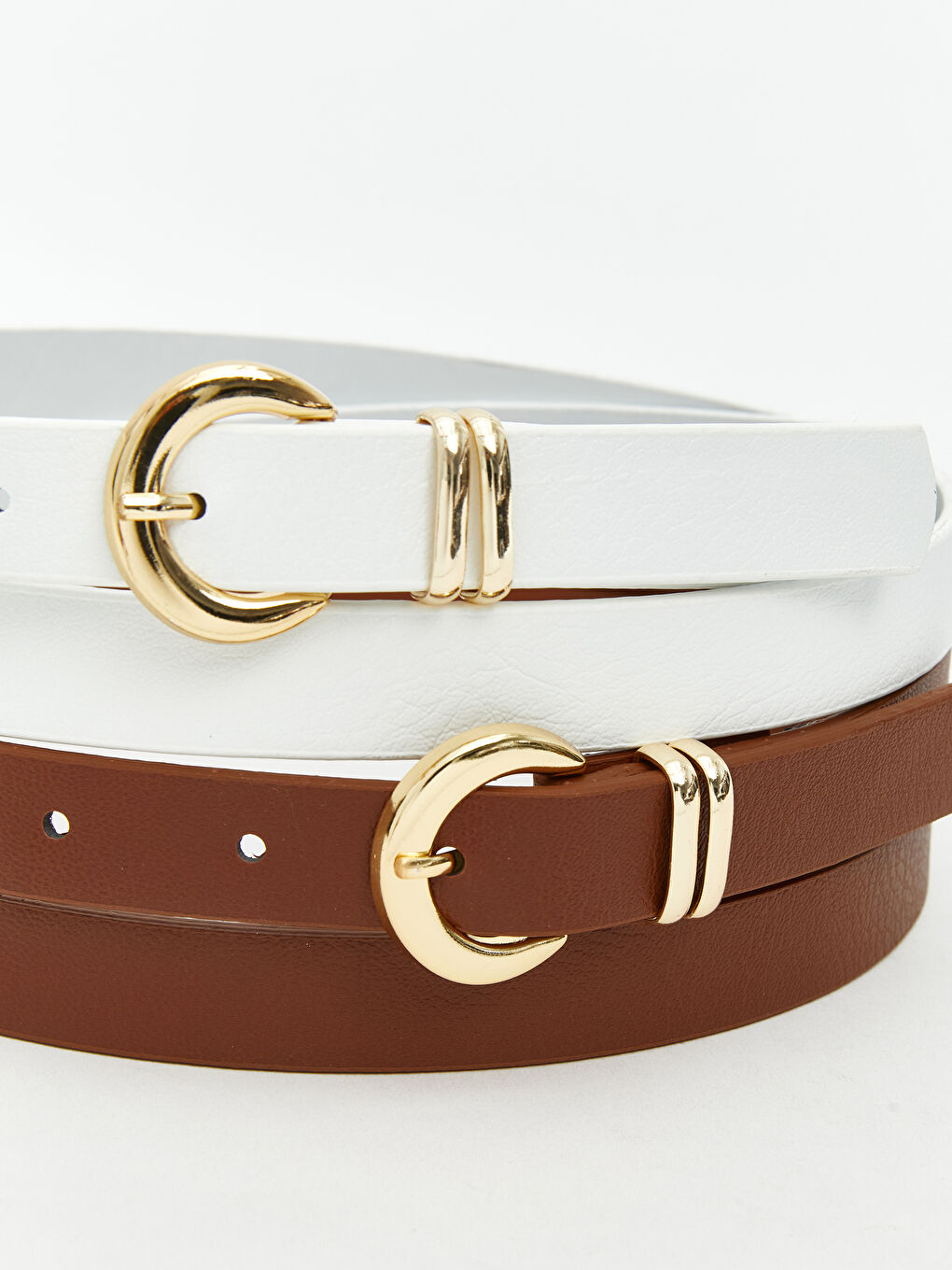 Faux Leather Women's Belt 2 Pack -S5R900Z8-FFB