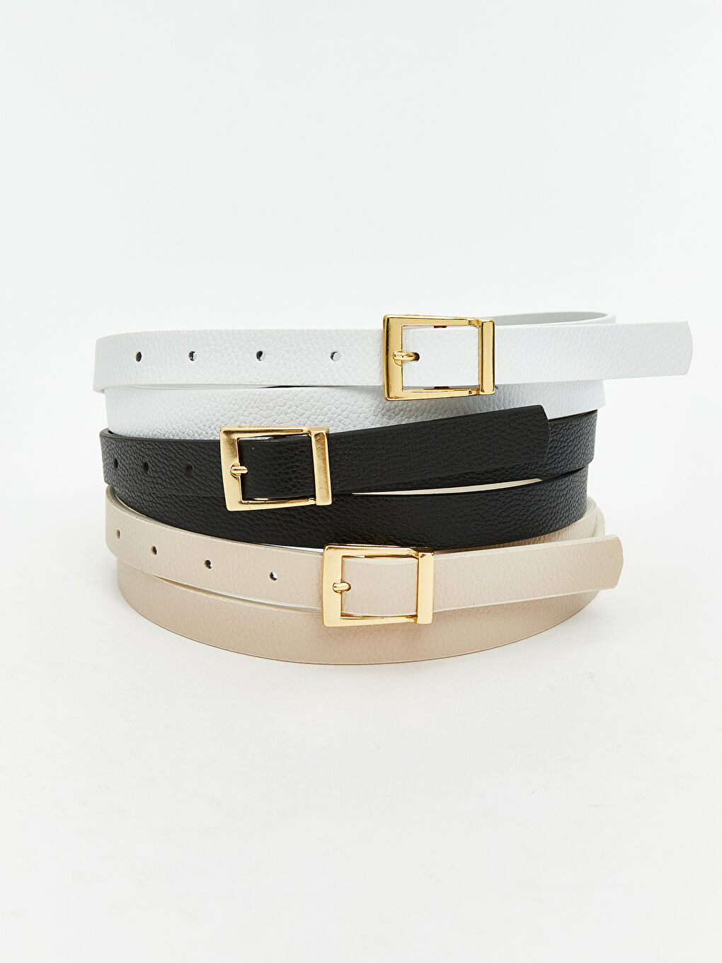 Faux Leather Women's Belt 3-pack -S5R902Z8-FFB