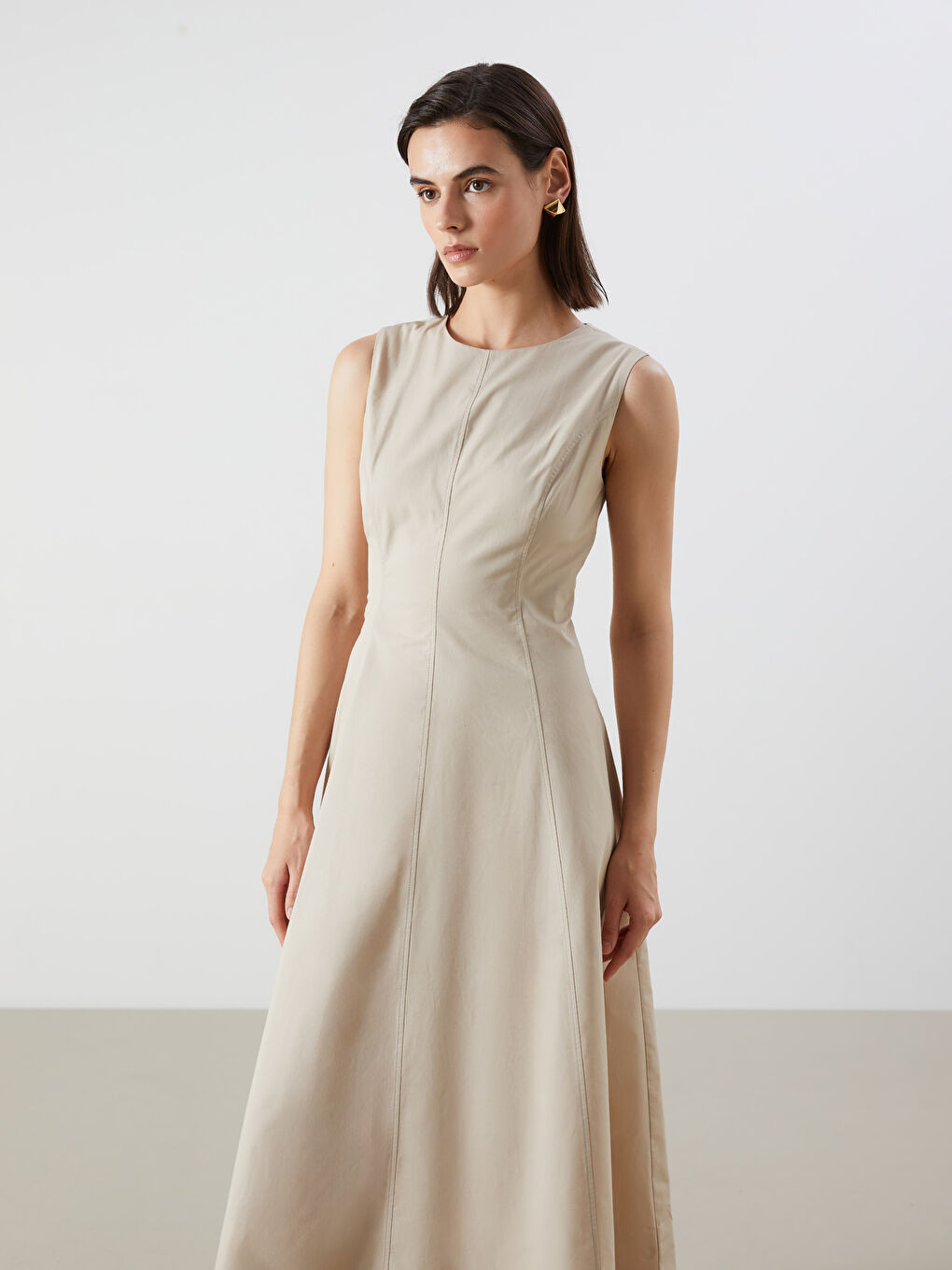 Woman BEIGE Dress -S5R911Z8-QYX