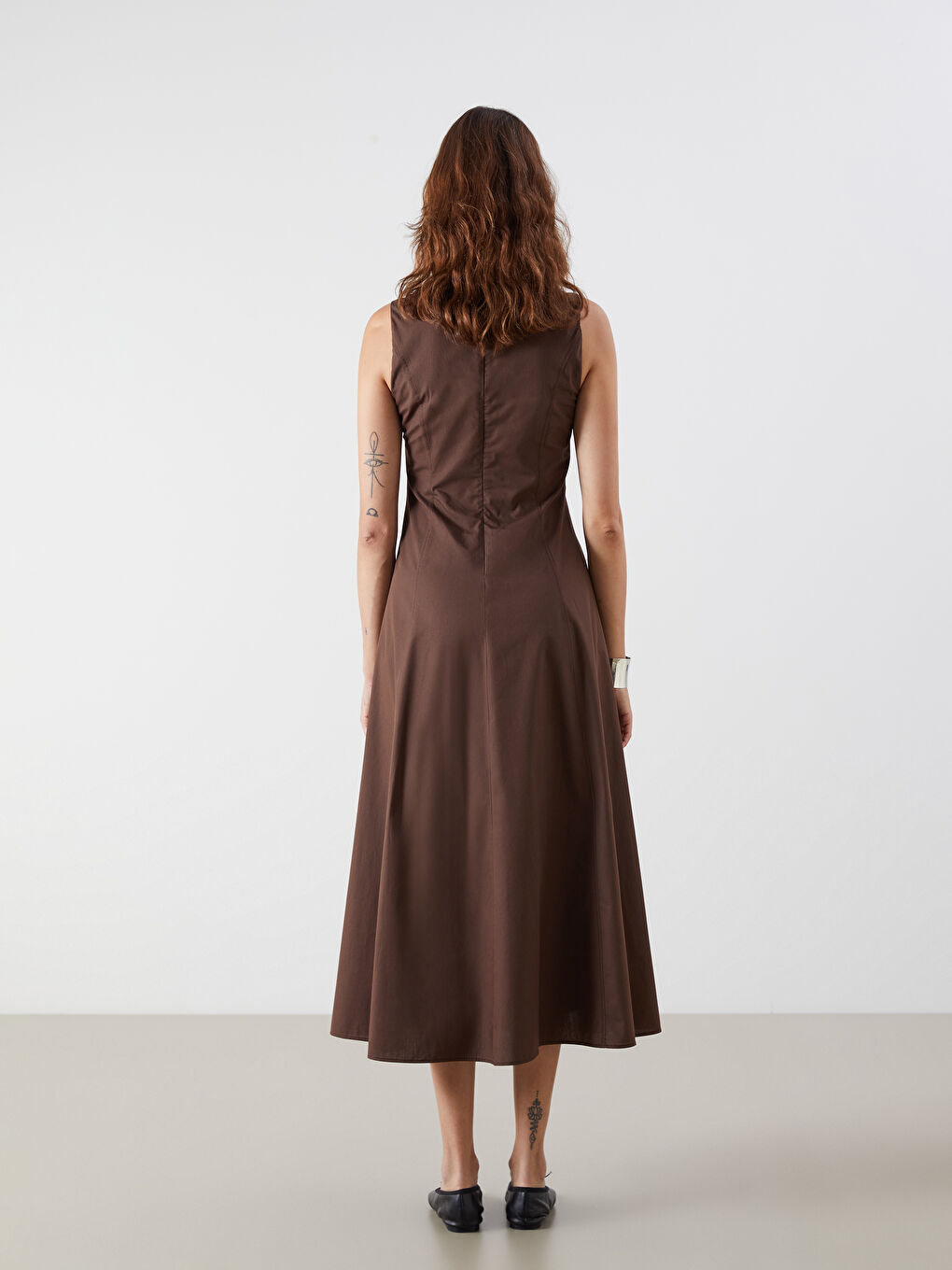Woman BROWN Dress -S5R911Z8-R3D