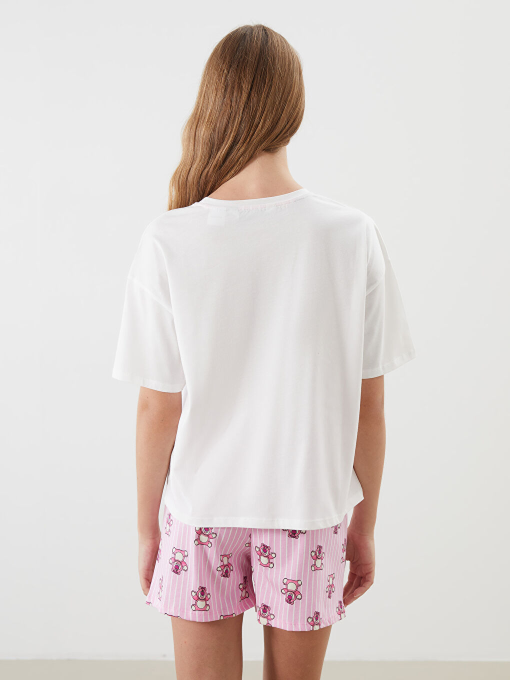 LCW Young Woman PINK Shortie Pyjama Set -S5R917Z8-LT4