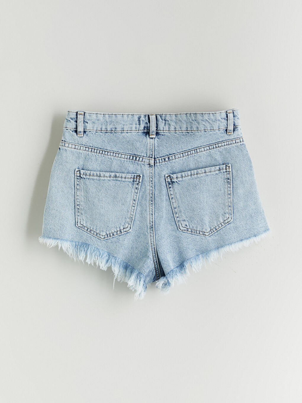 Standard Fit Women's Floral Embroidered Denim Shorts -S5R925Z8-311