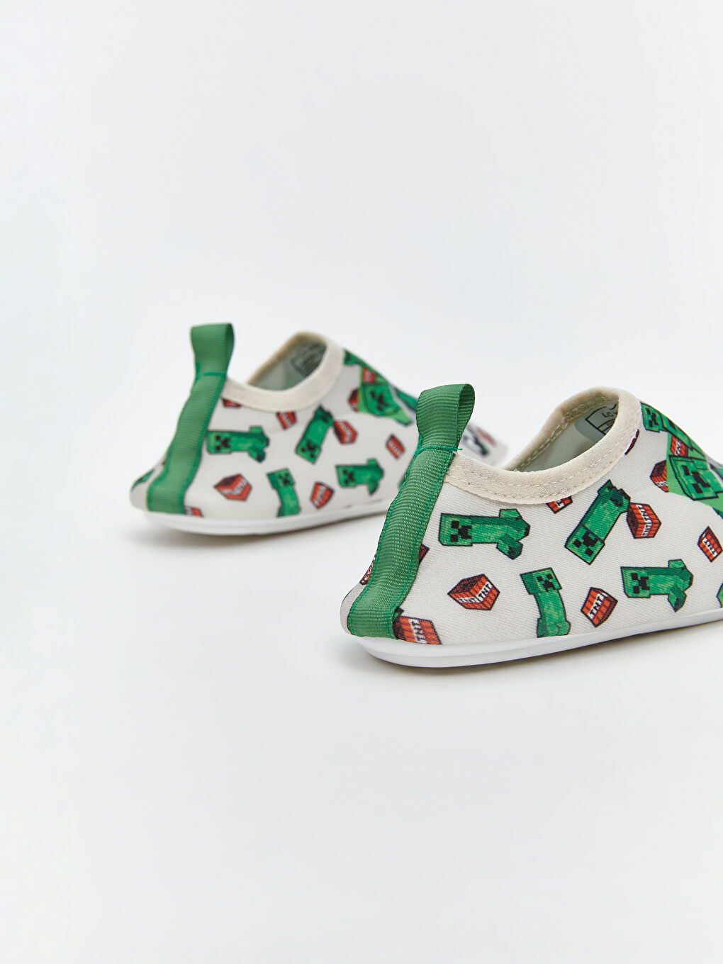 Bej Minecraft Baskılı Erkek Çocuk Deniz Ayakkabısı-4