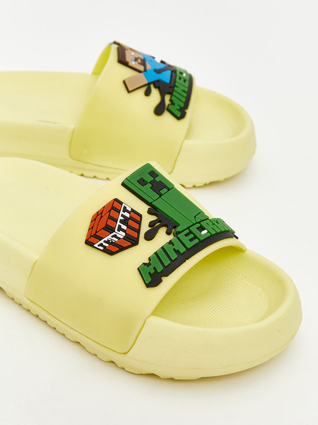 Yeşil Minecraft Baskılı Erkek Çocuk Terlik-2