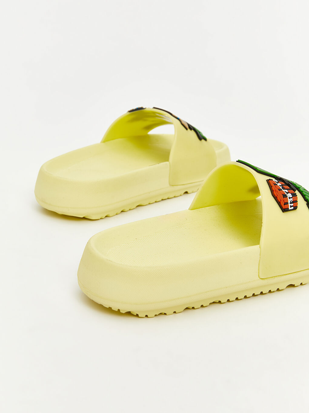 Yeşil Minecraft Baskılı Erkek Çocuk Terlik-4